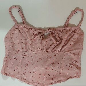 Aeropostale Pink Floral Tank Top